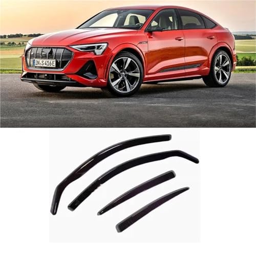 Genérico Juego De Deflectores De Viento Visera Ventana Coche para Q8 E-Tron para Sportback 2018~2025 Deflector Visera Lluvia Y Viento Impermeable Ventana Viento Vidrio(Sportback)
