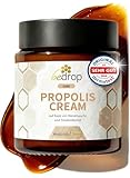 bedrop Propolis Cream bei Akne, Neurodermitis (hochdosierte Salbe) - 60g Propolis Creme mit Bienenwachs & Traubenkernöl (60g)