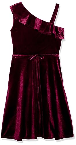 Speechless Girls Ruffled One Shoulder Fit and Flare Sleeveless Dress2