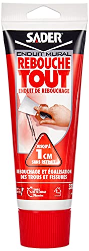 Sader Rebouche Tout – Enduit de Rebouchage Intérieur Prêt à l’Emploi – Tous Supports – Rebouchage et Égalisation de Trous et Fissures Jusqu’à 1 cm – Joint Plaque de Plâtre – 1 Tube 330 g