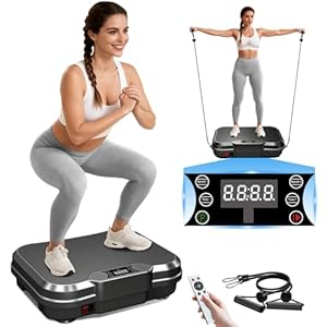 AoraPulse Vibration Plate Exercise Machine, Vibration Plate for Lymphatic Drainage Weight Loss, 400 Lbs Capacity Full Body Workout Vibrate Fitness Platform for Home Women Men