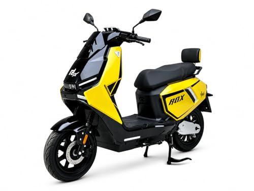 Image of EOX ROX Electric Scooter for Adults | 48V Removable Lithium Battery | 50-60 km Long-Range Ride | Lightweight Non-RTO E-Scooter (SPORTS YELLOW)