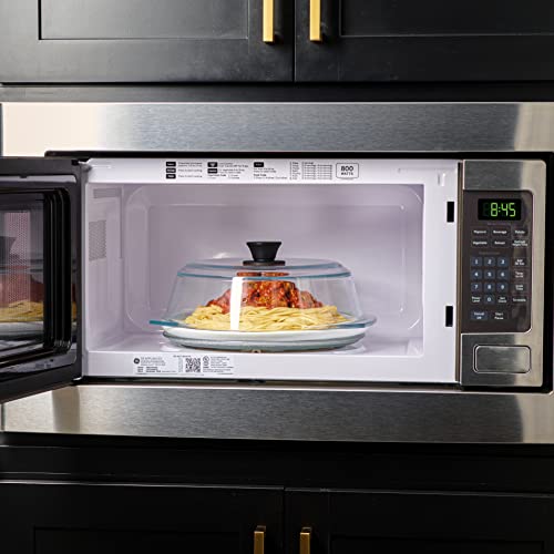 Le'Raze GL932 Tall Glass Microwave Splatter Cover For Food - Cookware & Bakeware Serving Dish Cover, Plate Splatter Guard Lid thumb #2