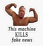 Pack of 2-3 Inch Stickers - Alex Jones vs. Fake News - Scrapbook Sticker - Perfect Size for Cell Phone Covers