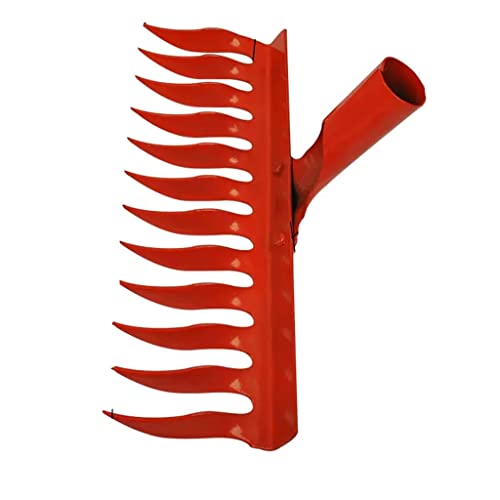 rastrelli 12 testina erpice a denti di torsione, erpice pesante, testina erpice in acciaio metallico di ricambio, erpice agricolo con manico in legno, senza manico (colore: a, dimensioni: 29,2 cm)