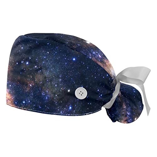 Chapeaux bouffants Étoiles Galaxie JDEZ x2 réglables pour le travail quotidien