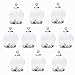 10pcs 20x15mm cute mini clear glass globe with findings glass dome cover glass vial pendant jewelry findings supply (silver)