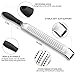 Lemon Zester & Cheese Grater – Premium Stainless Steel - A Sharp Kitchen Tool for Cheese Grater, Ginger, Garlic, Nutmeg, Chocolate, Vegetables, Fruits, Dishwasher Safe, Black B