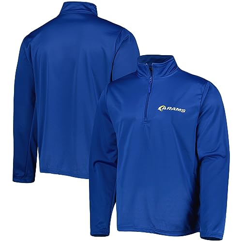 Image of Dunbrooke Men's Royal Buffalo Bills All-Star Tech Quarter-Zip Top