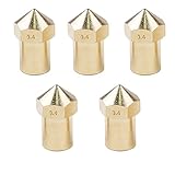 parti della stampante 5 pezzi di parti per stampante 3D Ugello in ottone J-Head estrusore 0,4 mm per CREATBOT 1,75 mm per parti di riparazione 3D V6 e V5 (dimensioni: 0,4-1,75 mm)