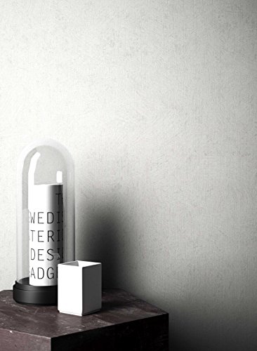 NEWROOM Papel pintado barroco blanco vellóntapete Uni Unifarbe Struktur hermoso diseño moderno 3d mirada , incluyendo papel tapiz guía