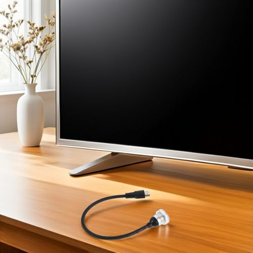 Cable de extensión de vídeo de 1 metro con conector de montaje en panel negro para pantallas AV 5