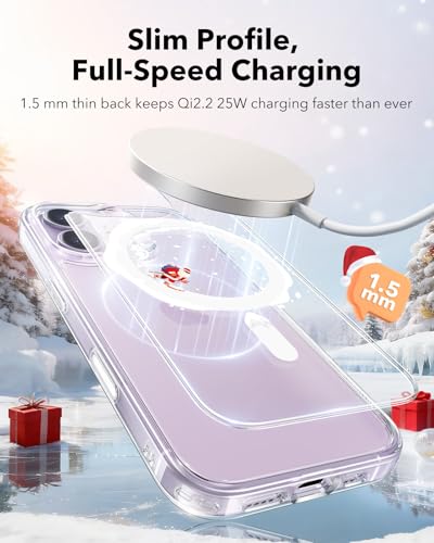 Image of ESR for iPhone 17 Case, Camera Control Cover, Compatible with MagSafe, Shockproof Military-Grade Protection, Magnetic Phone Case for iPhone 17, Classic Hybrid Case, Santa Skater