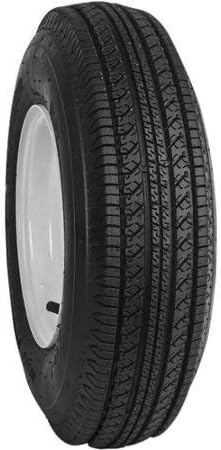Towmaster 5.70-8 LRD/8 Ply Trailer Tire and 8" White 5 Lug Wheel