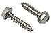#8 X 3/4" Stainless Indented Hex Washer Head Screw, (100 pc), 18-8 (304) Stainless Steel Screw by Bolt Dropper