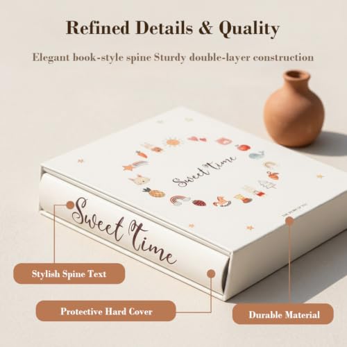 Image of HASTHIP Photo Album 4x6 Pullable Meaningful Photo Book Holds 200 Pictures with Protective Cover for Family Memories Anniversaries Gifts Giving