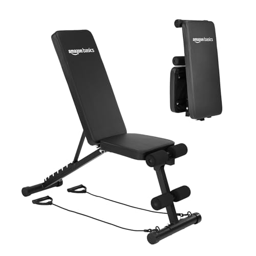 Amazon Basics 7-Level Adjustable & Foldable Gym Bench | Incline, ...