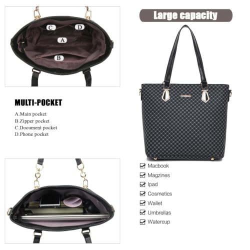 Image of OTMIPIML Purses and Handbags for Women Synthetic Leather Tote Crossbody Bags Satchel Purses Set 6pcs | Set