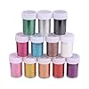 ULTNICE 12 Kleuren Glitter Set Fijn Slijm Glitter Multifunctioneel Glitterpoeder Geassorteerde Kleurkunsten en…