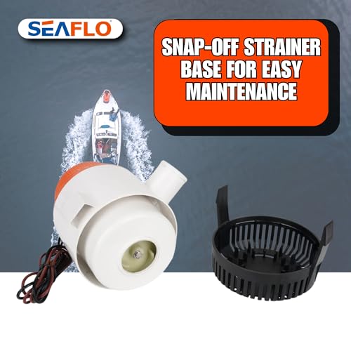 SEAFLO 01 Series 4700 GPH Bilge Pump – 12V, 2" Outlet, Marine Submersible Pump, Anti-Airlock Protection, Snap-Off Strainer Base, CE & RoHS Certified – 4-Year Warranty by SEAFLO - Image 5