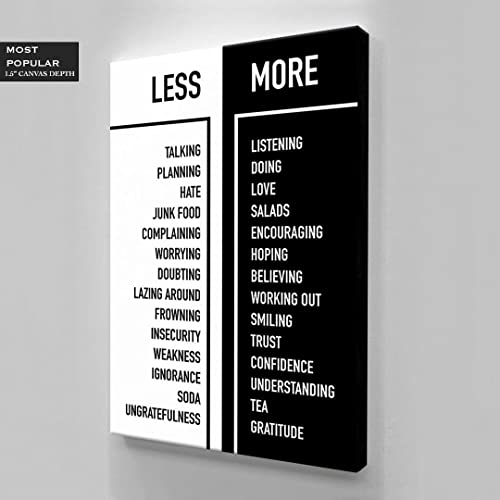 WallsDecor Tableau Moins Parler Plus Écouter Décoration Citation - 7