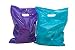 100 Glossy Purple and Teal Plastic Merchandise Bags w/die cut handles 12x15", large retail shopping bags perfect for small shops and stores, trade shows, garage sales & events