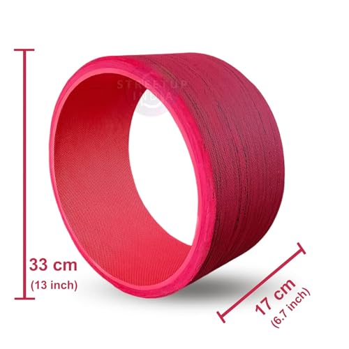Image of Streetup India Yoga Wheel for Stretching, Exercise, Back Bends, Workout for Unisex With High Density Strong Foam Sweat Resistant (Red Heavy)