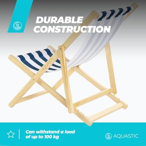 Chaise de plage pliante dossier réglable AQUASTIC SUNLITO jardin