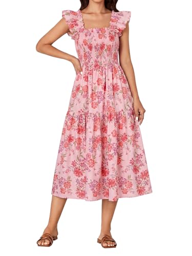Image of Rooscier Women's A Line Smocked Midi Dress
