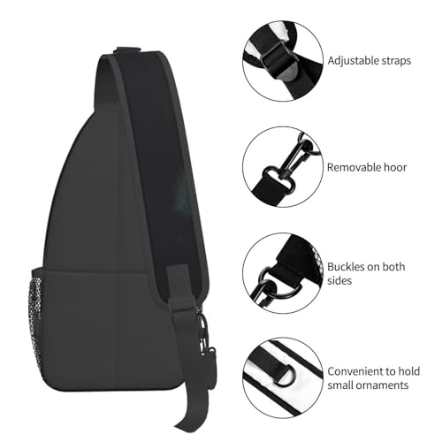 Small Sling Bag para Mujer y Hombre Negro miniatura 5