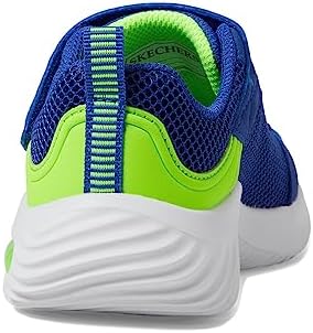 Skechers Boy's Bounder-Tech Sneaker, Blue/Lime, 11 Little Kid | Image 4