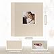Miaikoe Fotoalbum 10x15 1000 Leinen Album Slip in großer Kapazität für Familie Hochzeitstag Album Buch hält 1000 horizontale und vertikale 10x15cm Fotos Beige