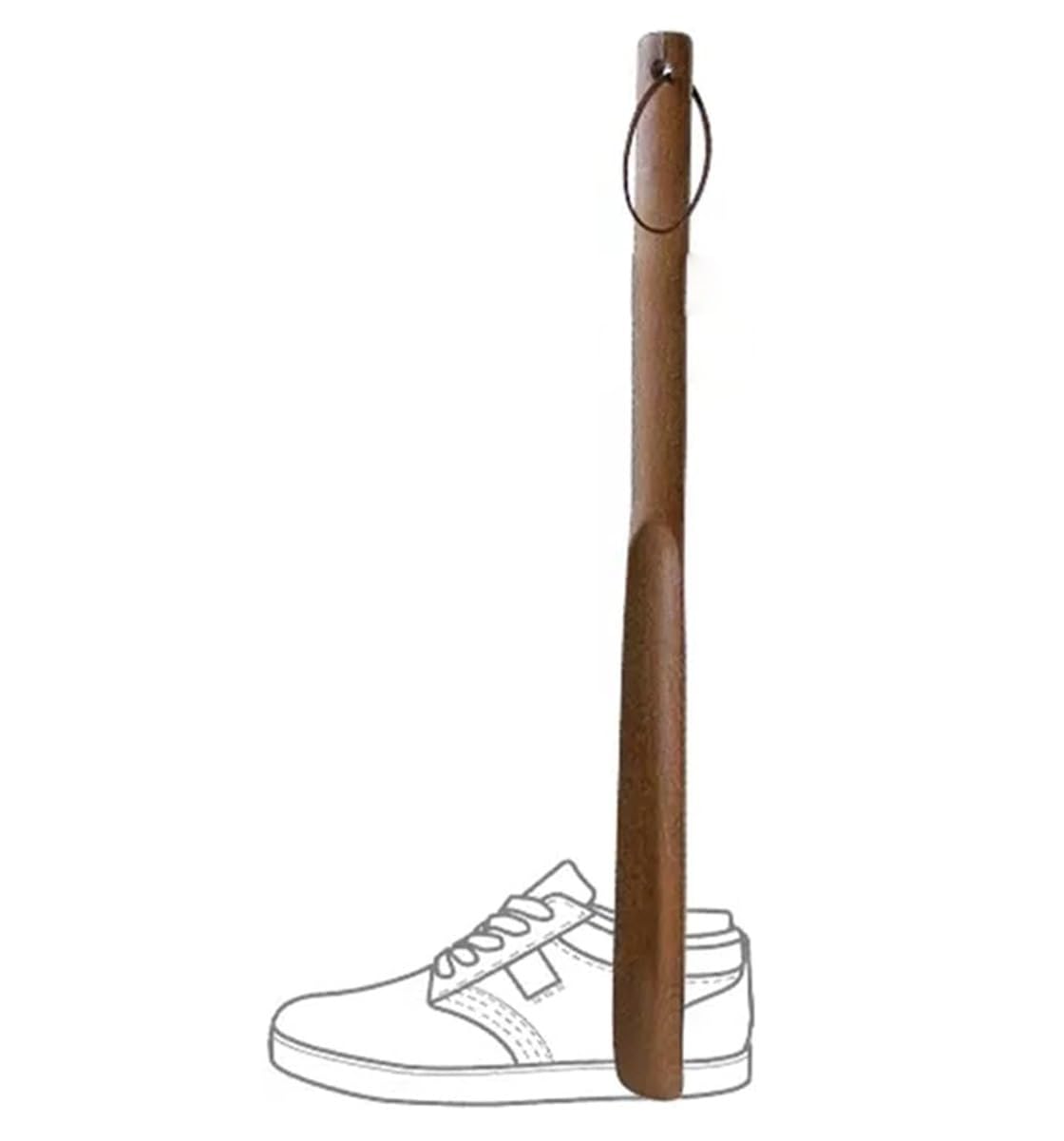 Calzador de madera de alta calidad de 19.6 pulgadas para personas mayores y mujeres embarazadas, mango largo, herramienta de madera de haya fácil de llevar, ideal para poner y quitar zapatos sin