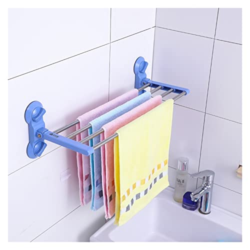 Soporte de toallero sin taladro para evitar daños en azulejos rosa 5