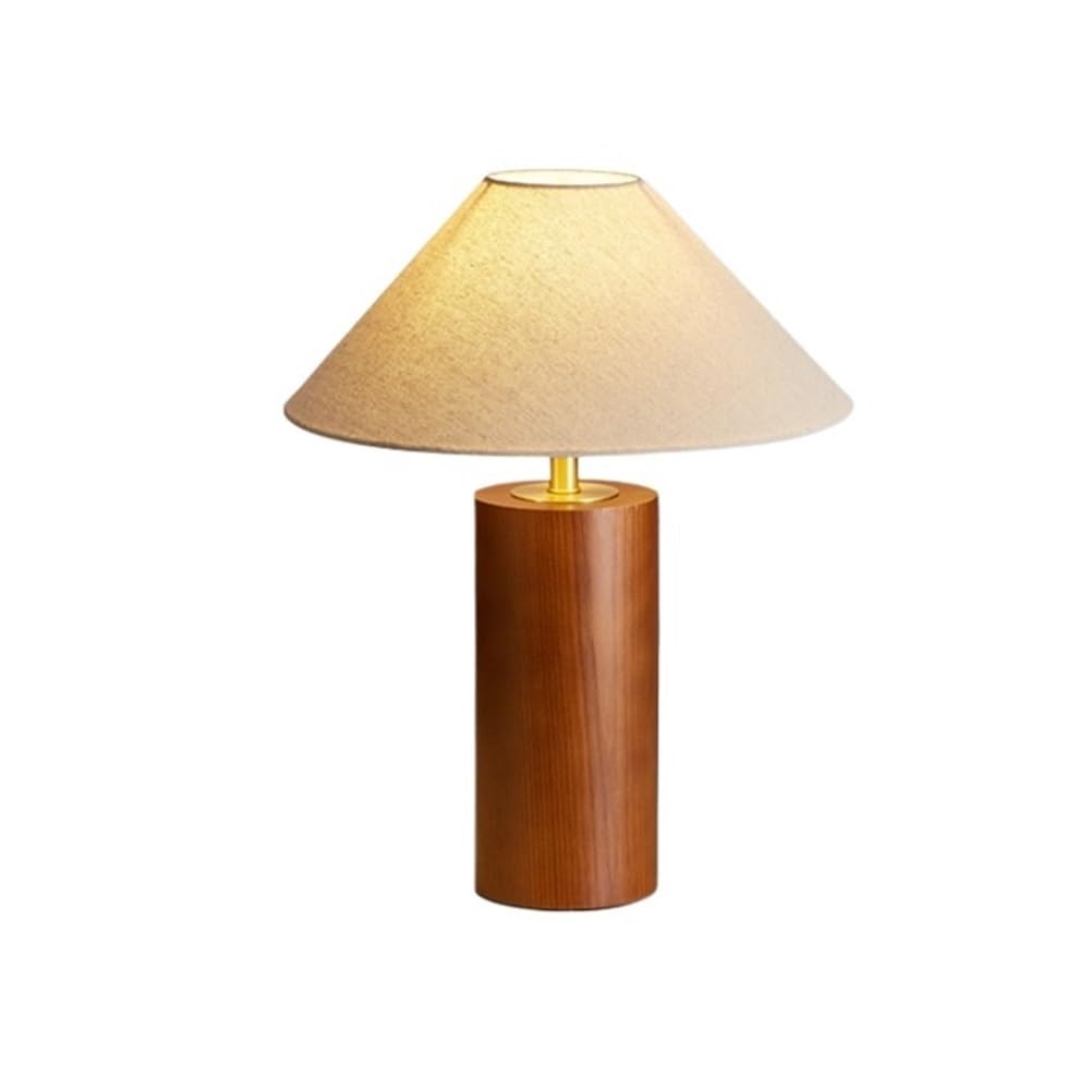 Hhmmei2024-23 Table Lamps Table Lamp Brass Wood Living Room Bedroom Bedside Decoration(Bruin)