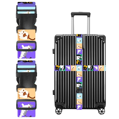 Image of Nuxovilar Luggage Straps Set for Suitcase 1.96x90.5in Polyester