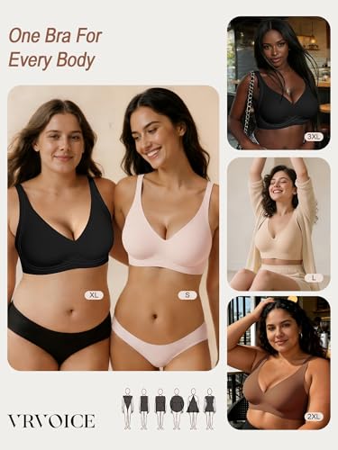 Image of Jelly Wireless Bras for Women No Underwire Push Up Seamless Full Coverage Bralettes Support Lift Everyday Bra