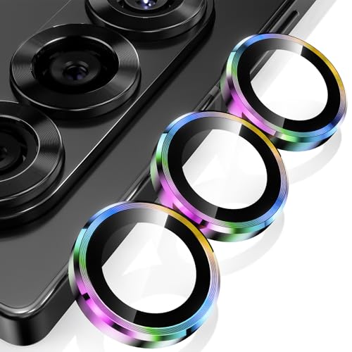 YWXTW for Samsung Galaxy Z Fold 7 Camera Lens Protector,[12X Stronger Adhesion] Individual Anti Scratch Metal Ring Tempered Glass Camera Screen Protector for Z Fold 7 Accessories 2025 (Multi-Coloured)