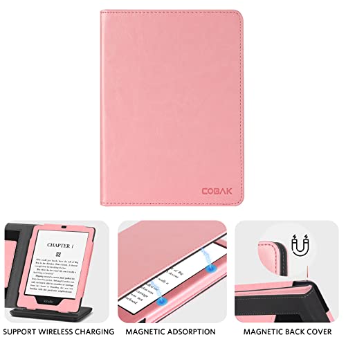 Image of CoBak Case with Stand for Kindle Paperwhite - Durable PU Leather Cover with Auto Sleep Wake, Card Slot, Hand Strap Feature - Fits Kindle Paperwhite 11th Generation 6.8 inch Signature Edition 2021 Released