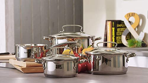 Tefal A859S8 8-teiliges Induktion Topf und Pfannenset + Glasdeckel mit Siebfunktion + Hochwertig polierte Edelstahl Töpfe mit Siebdeckel, Antihaft Bratpfanne 20 cm – Bild 5