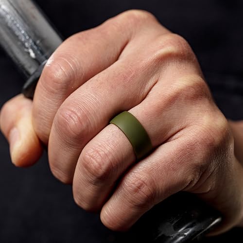 Image of ThunderFit Silicone Rings for Him and Her, Rubber Engagement Bands Unisex - 1 /4 /5 /7 /8 Variety Multipack