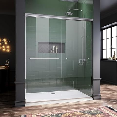 ELEGANT Semi-Frameless Bypass Sliding Shower Door Cover
