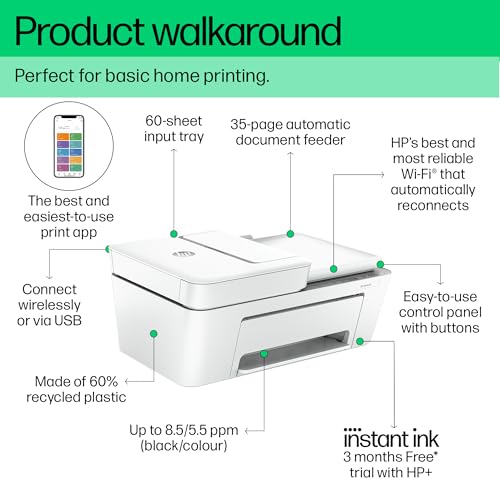 HP DeskJet 4220e Wireless All-in-One Printer with Ink - Image 3