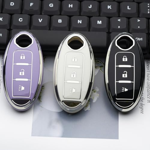Image of Key Fob Cover Fit for Nissan Altima Rogue Sentra Pathfinder Frontier Maxima Titan Armada Versa Smart Key