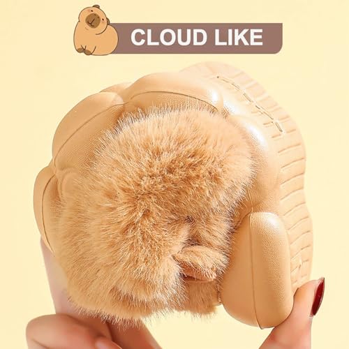 Capybara Slippers Kids Women With 5 Pcs Cute Socks Plush Cartoon Slide Sandals Cute Fuzzy Indoor Outdoor Cozy House Shoes3