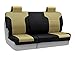 Coverking Custom Fit Rear 60/40 Bench Seat Cover for Select Dodge Caliber Models - Neosupreme (Tan with Black Sides)