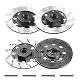 4Pack Vgoohobby Metal 12mm RC Car Hex Hub 12mm Brake Disc Wheel Hubs Adapter Spacer Compatible with Traxxas Tamiya Redcat HSP HPI 1/10 On-Road Car (Black)