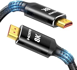 Snowkids HDMI 8K Cable 2m 8K@ 60Hz and 4K@ 120 Hz, Dynamic HDR10 +, VRR, For PS5 Konsole DTS: X, eARC,HDCP,Black