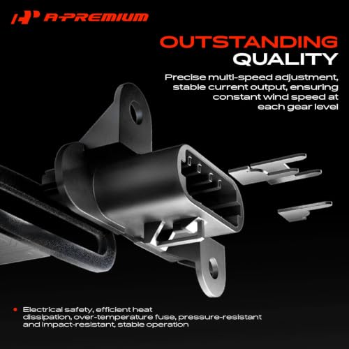 Image of A-Premium Front HVAC Blower Motor Resistor with 6 Pins Connector