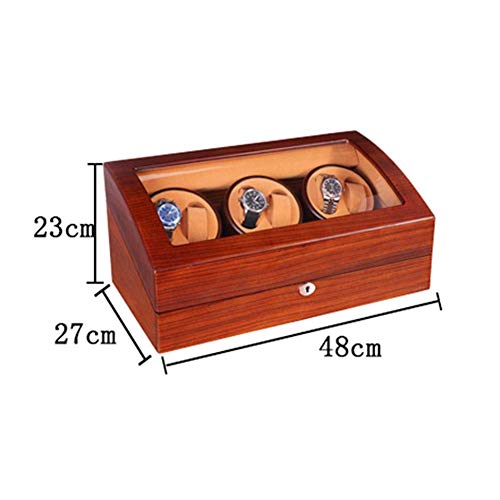 Estuche para guardar relojes de pintura de piano con motor silencioso de lujo 4